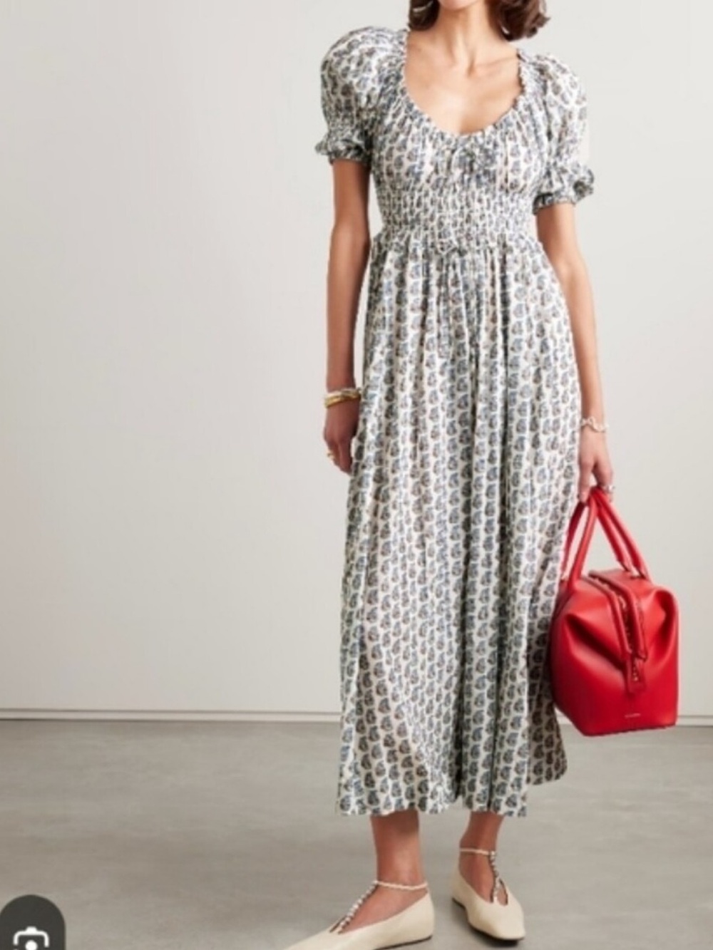 NWT Doen Ischia Dress in Sea Salt Paisley Bouquet Sz XS